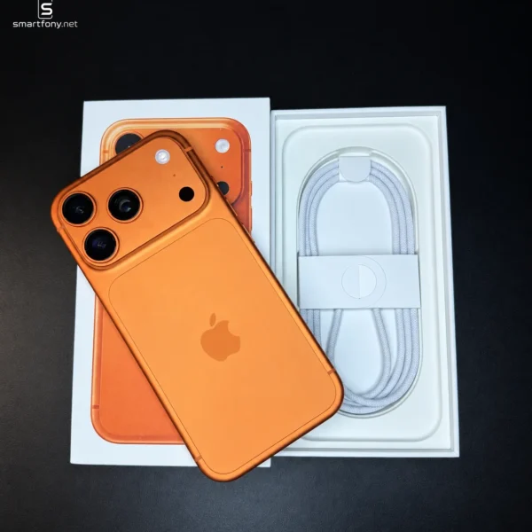 iPhone 17 Pro Cosmic Orange (kosmiczny pomarańcz) w oryginalnym pudełku Apple, wersja eSIM (bez gniazda karty SIM) - zdjęcie 2