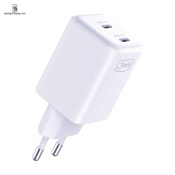 Ładowarka 3mk Hyper Charger 45W biała, dwa porty USB-C